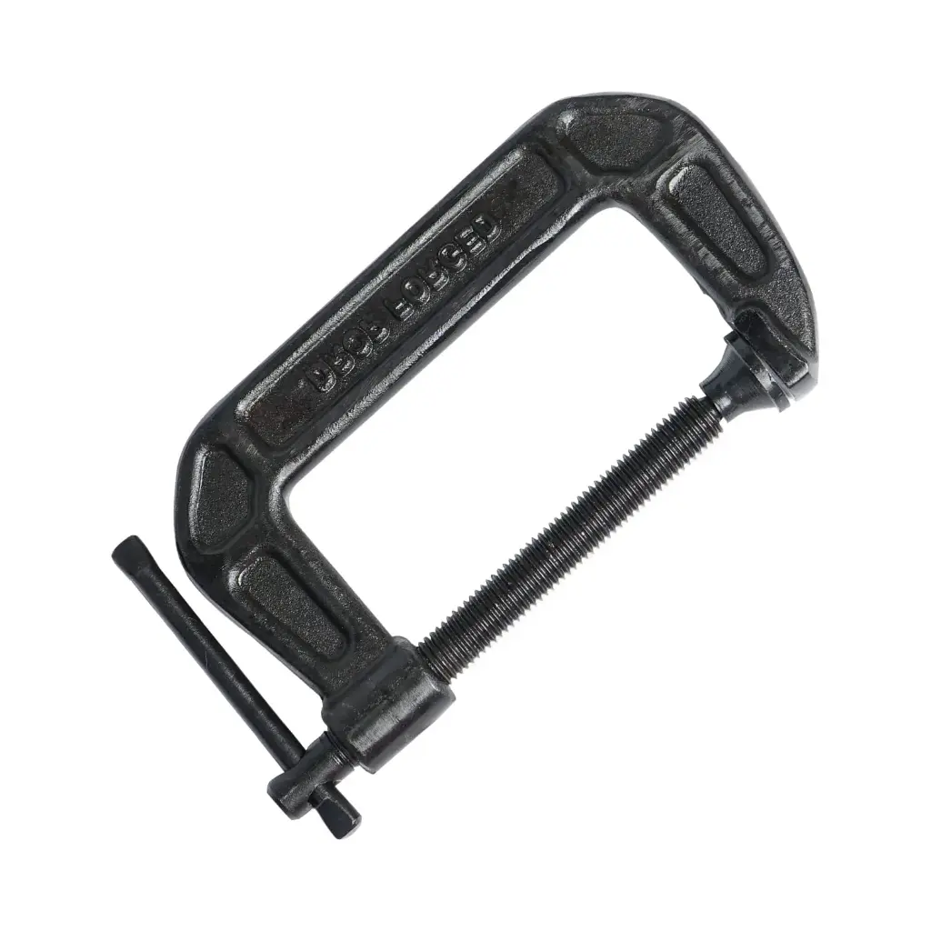 Eastman E-2036 Heavy Duty C-Clamp, 4/100 Inch, Drop Forged Carbon Steel with Black Oxide Finish