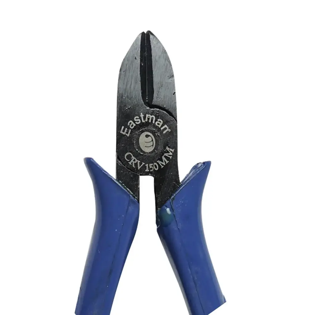 Eastman E-2022 Side Cutting Plier, 6 Inch (150 mm), Alloy Steel with Red Single Color Sleeve