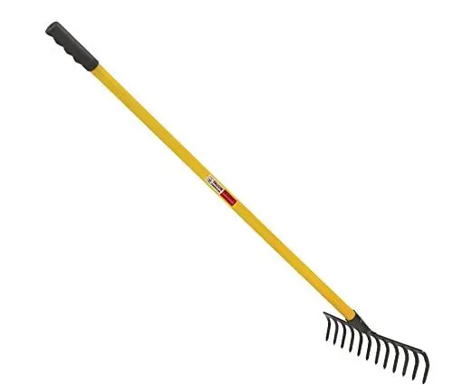 Falcon FRWH-12 Steel 12-Teeth Garden Rake with Steel Handle, Multicolor