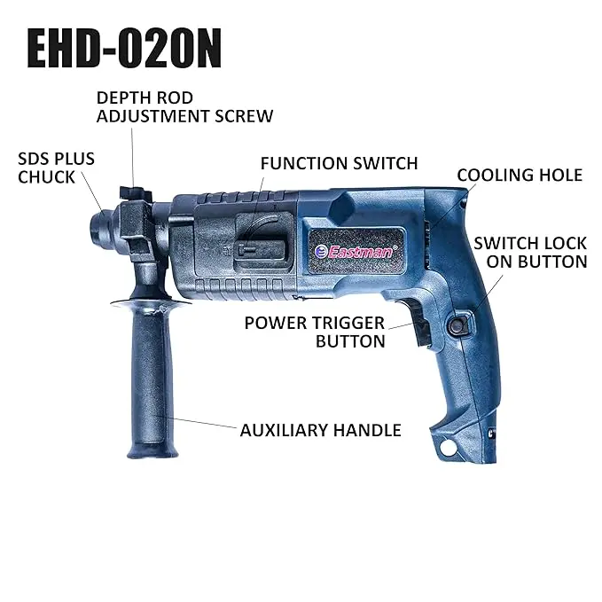 Eastman EHD020N 500W Hammer Drill, 20 mm Capacity
