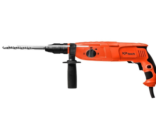 KP Tech SDS-Plus Rotary Hammer | 800W | 4 Functions | With 3 Drills and 2 Chisels -BK -RHD26
