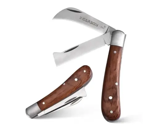 X carbon pro Grafting Knife for Plants with Dual Blade, Stainless Steel Grafting Tool for Organic Fruits Tree